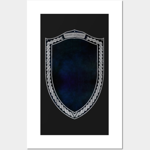 Spaaaace Shield Moonsilver Wall Art by Swabcraft